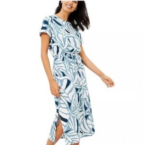LOFT Beach cotton midi slit dress